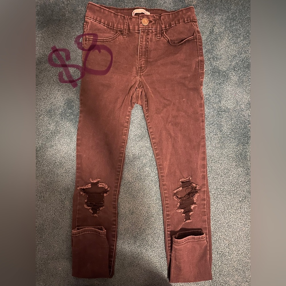SO black size 5 low rise-ripped jegging